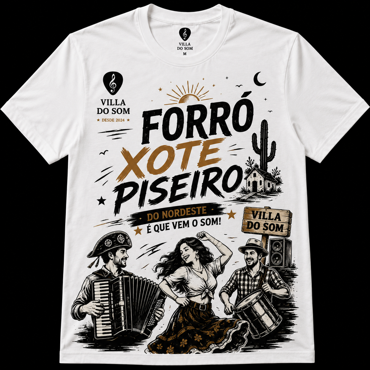 Camiseta Xote, Forró e Piseiro - Villa do Som